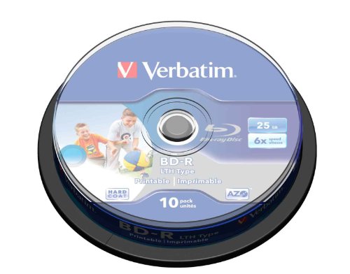 Verbatim BD-R LTH Blu-ray Rohlinge (6X Speed, 25GB, 10er Spindel) von Verbatim