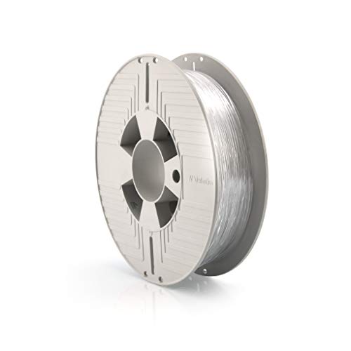 Verbatim Durabio 3D-Filament 3D-Druck, 1,75mm, 500g, Polycarbonatharz-Filament zur Materialextrusion, für 3D-Drucker & 3D-Stift, 3D-Drucker-Filament aus Polycarbonatharz, durchsichtig von Verbatim