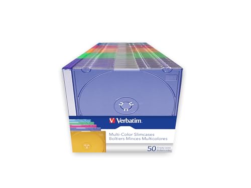 Verbatim Empty Slim Jewel Case 50 Pack Multi Colour von Verbatim