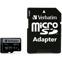 Verbatim MICRO SDXC CARD PRO UHS-3 128GB CLASS 10 INCL ADAPTOR microSDXC-Karte 128GB UHS-Class 3sto� Verbatim MICRO SDXC CARD PRO UHS-3 128GB CLASS 10 INCL ADAPTOR microSDXC-Karte 128GB UHS-Class 3sto� von Verbatim
