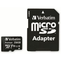Verbatim MicroSDXC Card Premium, 256 GB, Class 10, inkl. Adapter Verbatim MicroSDXC Card Premium, 256 GB, Class 10, inkl. Adapter von Verbatim