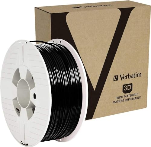 Verbatim PET-G-Filament 3D-Druck, 2,85mm, 1kg, Polyethylenterephthalat-Glykol-Filament zur Materialextrusion, für 3D-Drucker und 3D-Stift, 3D-Drucker-Filament aus PET-G, schwarz von Verbatim