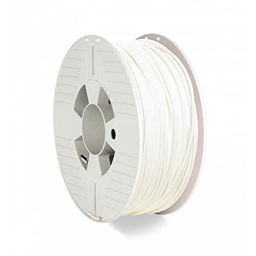 Verbatim PET-G-Filament 3D-Druck, 2,85mm, 1kg, Polyethylenterephthalat-Glykol-Filament zur Materialextrusion, für 3D-Drucker und 3D-Stift, 3D-Drucker-Filament aus PET-G, weiß von Verbatim