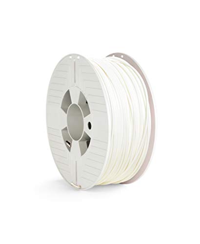 Verbatim PLA-Filament 3D-Druck, 2,85mm, 1kg, Hochleistungs-Polyactid-Filament zur Materialextrusion, für 3D-Drucker und 3D-Stift, 3D-Drucker-Filament aus PLA, 1 Spule 126m, weiß von Verbatim