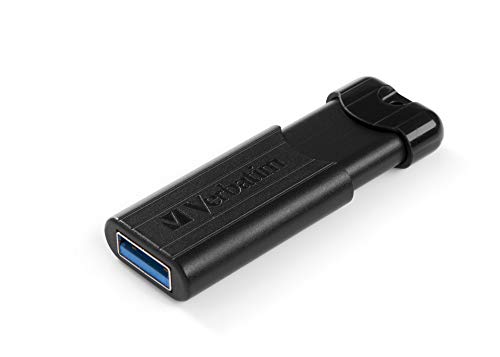 Verbatim PinStripe USB-Stick 256 GB - High-Speed USB 3.0-Schnittstelle, externer Speicherstick mit Schiebefunktion, schwarz Verbatim PinStripe USB-Stick 256 GB - High-Speed USB 3.0-Schnittstelle, externer Speicherstick mit Schiebefunktion, schwarz von Verbatim
