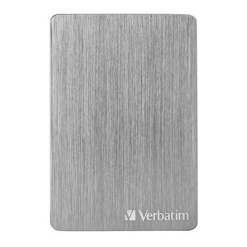 Verbatim Store 'n' Go ALU Slim, 1 TB, Silber, Externe Festplatte, USB 3.2 GEN 1, Festplatte extern aus Aluminium, für Windows & Mac OS X, tragbare Festplatte, USB Festplatte von Verbatim