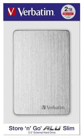 Verbatim Store n Go 2.5 Alu USB3.2 2TB silver von Verbatim