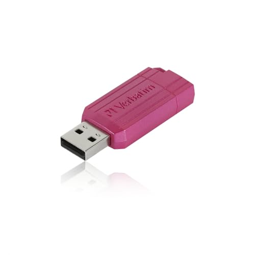 Verbatim USB Drive 2.0 Pinstripe USB-Stick 128GB Pink 49460 USB 2.0 von Verbatim