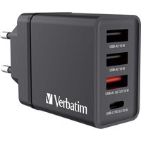 Verbatim - USB-Ladegerät 49700, 2x usb-a, 1x usb-a qc, 1x usb-c pd, sw von Verbatim