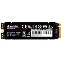 Verbatim Vi7000G 4TB Interne M.2 PCIe NVMe SSD 2280 M.2 NVMe PCIe 4.0 x4 Retail 49369 von Verbatim