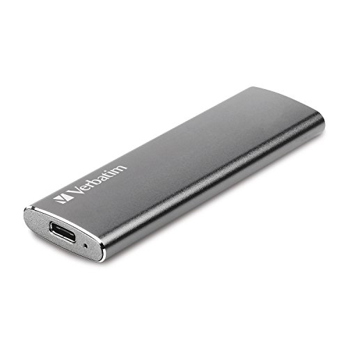 Verbatim Vx500 SSD -240 GB, Spacegrau, 29 g, Externe SSD, USB 3.0 SSD, leichte SSD extern, für Windows & Mac OS X, tragbares Laufwerk, USB-C, Hochgeschwindigkeits-Flashspeicher von Verbatim