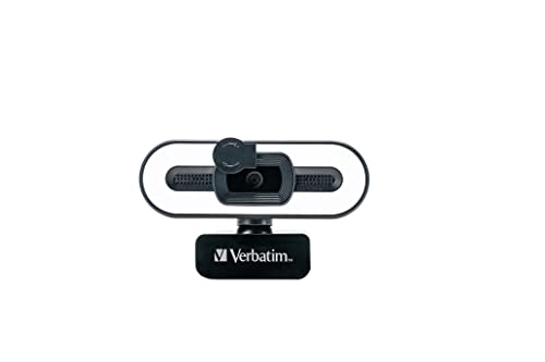 Verbatim Webcam mit Mikrofon und Beleuchtung, externe Kamera für Computer oder Laptop mit Full HD 1080 p Autofokus, für Video-Calls im Homeoffice oder als Streaming Cam Verbatim Webcam mit Mikrofon und Beleuchtung, externe Kamera für Computer oder Laptop mit Full HD 1080 p Autofokus, für Video-Calls im Homeoffice oder als Streaming Cam von Verbatim