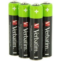 Aaa Premium Akkus 4er Pack - 1.2V 950mAh - Wiederaufladbare NiMH HR03 Akkus - Geringe Selbstentladung - Vorgeladene Mignon-Batterien für Controller, Aaa Premium Akkus 4er Pack - 1.2V 950mAh - Wiederaufladbare NiMH HR03 Akkus - Geringe Selbstentladung - Vorgeladene Mignon-Batterien für Controller, von Verbatim