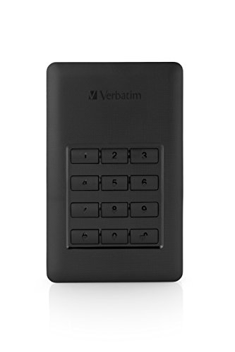 Verbatim Store ‘n’ Go Secure Portable, 1 TB, Schwarz, Externe Festplatte mit Code-Zugang, USB 3.1 GEN 1, Festplatte extern, für Windows & MacOSX, tragbare Festplatte, USB Festplatte von Verbatim