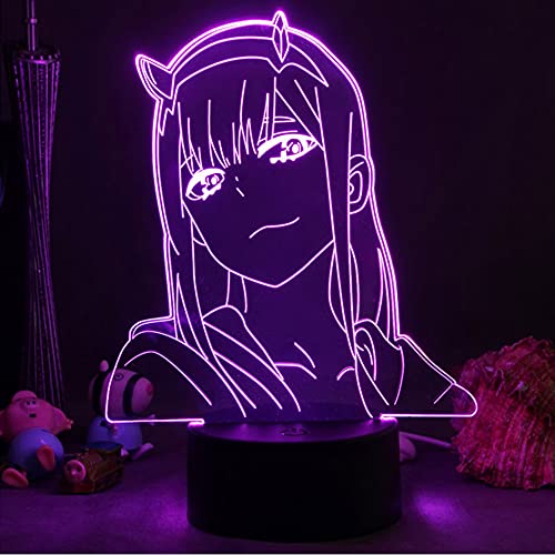 3D-Illusionsnachtlicht, USB-betrieben, 7 Farben, LED-Leuchten mit Berührungsschalter für Kinder Geschenkidee Schlafzimmerdekoration von Vercico