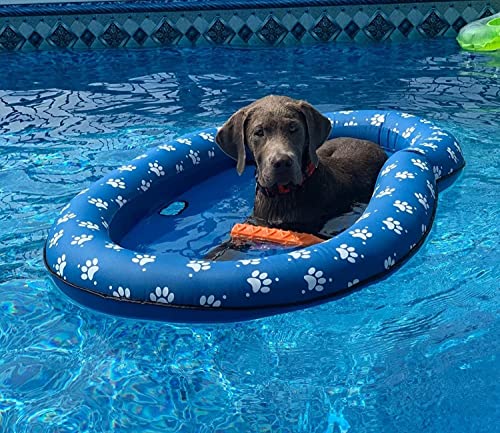 Vercico Hund Floatie, Aufblasbarer Hundepoolschwimmer Schwimmfloß für Erwachsene Hunde und Welpen von Vercico