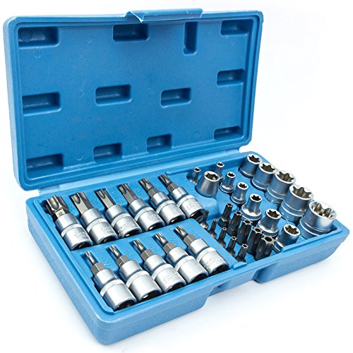 34-tlg Steckschlüsselsatz + Kunststoffkoffer Außen Torx Innentorx Nüsse Steckschlüssel Satz Bits Werkzeug Set Stecknüsse Biteinsätze Steckschlüsseleinsätze SN1834 34-tlg Steckschlüsselsatz + Kunststoffkoffer Außen Torx Innentorx Nüsse Steckschlüssel Satz Bits Werkzeug Set Stecknüsse Biteinsätze Steckschlüsseleinsätze SN1834 von Verda