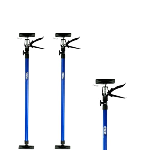 Verda 2er Set Deckenstütze 50–115 cm – Teleskop Montagestütze höhenverstellbar – Einhandstütze belastbar bis 30 kg – Neigbar bis 55° – ideal für Heimwerker & Profis von Verda