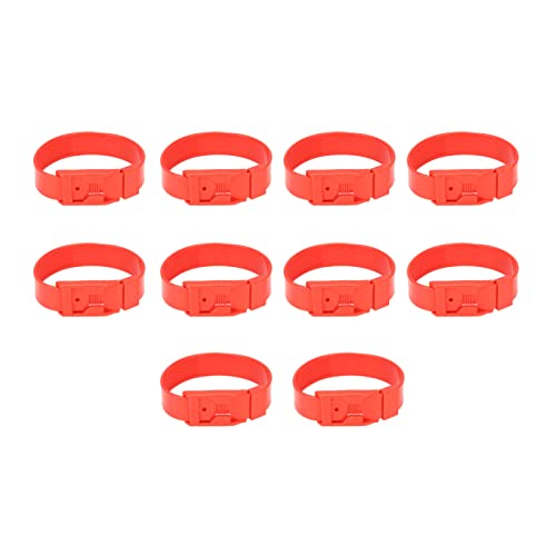 Identifikationsbänder für Tierbestände, Ziegenhalsband, Schaf, Identifikationsbänder, Viehbestand, Markierungsring, landwirtschaftliche Geräte, 36 cm, Rot, 10 Stück von Verdant Touch