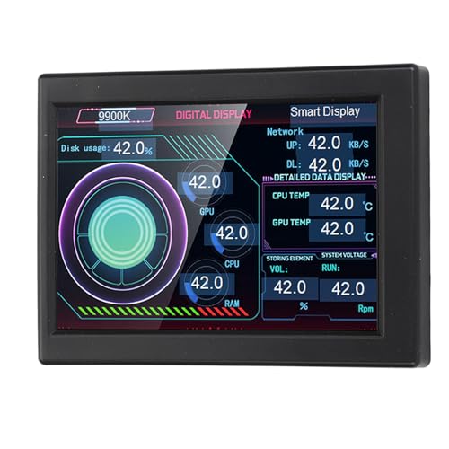 Verdant Touch TypeCPC Sensor Panel Display PC Sensor Panel Display 3,5 Zoll DIY Typ C IPS USB Computer Temperaturmonitor mit Ständer von Verdant Touch