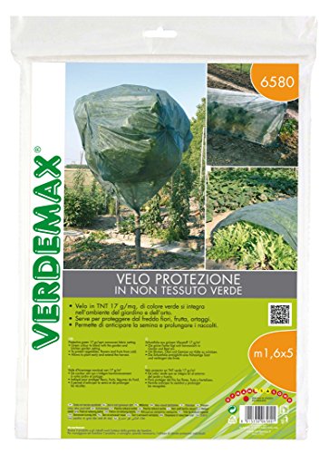 VERDEMAX 6580 Schutzfolie aus grünem Vliesstoff 17 g/m2, Schwarz von Verdemax