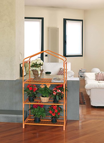 VERDEMAX cm 70 x 50 x 125 "AZALEA ORANGE" Gewächshaus mit Drei Regalen und UV-Beständigem Deckblatt (Deckblatt INKLUSIVE) von Verdemax