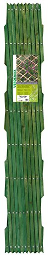 Verdemax 5331 3 x 1 m schwere Kiefer Holz Erweiterbar Spalier mit Nieten – Grün von Verdemax