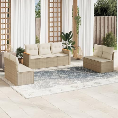 Verderoom Gartenlounge mit Stauraum Polyrattan Lounge Balkon Lounge Gartensofa Ecksofa Rattansofa Balkonmöbel Sitzgruppe-Beige und Creme-7-tlg Typ 2 Verderoom Gartenlounge mit Stauraum Polyrattan Lounge Balkon Lounge Gartensofa Ecksofa Rattansofa Balkonmöbel Sitzgruppe-Beige und Creme-7-tlg Typ 2 von Verderoom