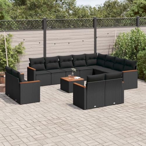 Verderoom Gartenlounge mit Stauraum Polyrattan Lounge Balkon Lounge Gartensofa Ecksofa Rattansofa Balkonmöbel Sitzgruppe-Schwarz-13-tlg Typ 2 Verderoom Gartenlounge mit Stauraum Polyrattan Lounge Balkon Lounge Gartensofa Ecksofa Rattansofa Balkonmöbel Sitzgruppe-Schwarz-13-tlg Typ 2 von Verderoom