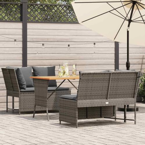 Verderoom Gartensofa Balkonsofa Lounge Sofa Outdoor Rattan Gartenmöbel Set Sitzgruppe für Garten Terrasse Rattansofa Terrassenmöbel-Grau und Dunkelgrau-3-tlg Verderoom Gartensofa Balkonsofa Lounge Sofa Outdoor Rattan Gartenmöbel Set Sitzgruppe für Garten Terrasse Rattansofa Terrassenmöbel-Grau und Dunkelgrau-3-tlg von Verderoom