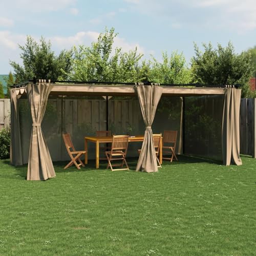 Verderoom Pergola 3x6 wasserdicht stabil Winterfest Pergola Aluminium 3x6 mit Verstellbares Sonnendach Gartenpavillon mit Vorhängen für Terrasse und Garten- Verderoom Pergola 3x6 wasserdicht stabil Winterfest Pergola Aluminium 3x6 mit Verstellbares Sonnendach Gartenpavillon mit Vorhängen für Terrasse und Garten- von Verderoom
