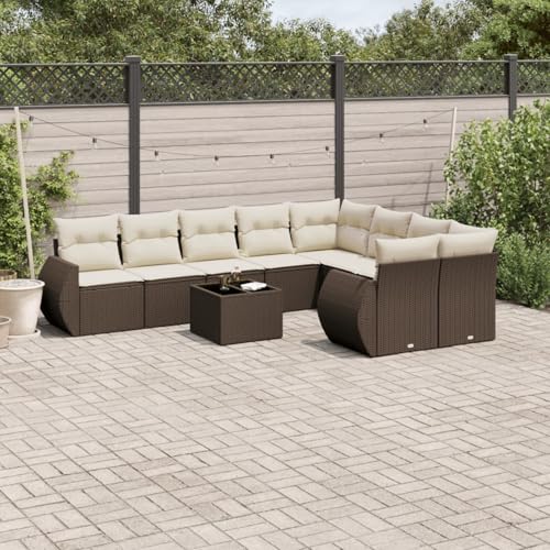 Verderoom Polyrattan Lounge mit Stauraum Rattan Gartenmöbel Set Gartenlounge Balkon Lounge Gartenmöbel Set wetterfest Sitzgruppe für Garten Terrasse und Balkon-Braun und Creme-10-tlg Typ 3 Verderoom Polyrattan Lounge mit Stauraum Rattan Gartenmöbel Set Gartenlounge Balkon Lounge Gartenmöbel Set wetterfest Sitzgruppe für Garten Terrasse und Balkon-Braun und Creme-10-tlg Typ 3 von Verderoom