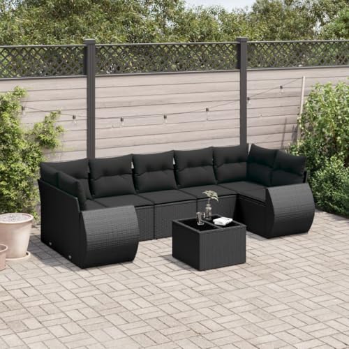 Verderoom Polyrattan Lounge mit Stauraum Rattan Gartenmöbel Set Gartenlounge Balkon Lounge Gartenmöbel Set wetterfest Sitzgruppe für Garten Terrasse und Balkon-Schwarz-8-tlg Verderoom Polyrattan Lounge mit Stauraum Rattan Gartenmöbel Set Gartenlounge Balkon Lounge Gartenmöbel Set wetterfest Sitzgruppe für Garten Terrasse und Balkon-Schwarz-8-tlg von Verderoom