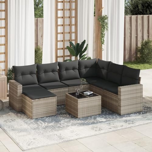 Verderoom Rattan Gartenmöbel Set mit Stauraum Polyrattan Lounge Balkon Lounge Sitzgruppe Outdoor Gartensofa Ecksofa Rattansofa Balkonmöbel-Hellgrau-8-tlg Typ 3 Verderoom Rattan Gartenmöbel Set mit Stauraum Polyrattan Lounge Balkon Lounge Sitzgruppe Outdoor Gartensofa Ecksofa Rattansofa Balkonmöbel-Hellgrau-8-tlg Typ 3 von Verderoom