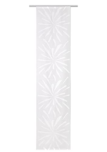 Schiebevorhang Luna 60x245 cm 1 Stück SILBER Blumen positiv/negativ Design von Verdi