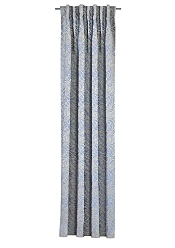 Verdi Schlaufenbandschal Maurice 140x245 cm 1 Stück BLAU Jacquardsgewebe Blattmuster Blickdicht Verdi Schlaufenbandschal Maurice 140x245 cm 1 Stück BLAU Jacquardsgewebe Blattmuster Blickdicht von Verdi