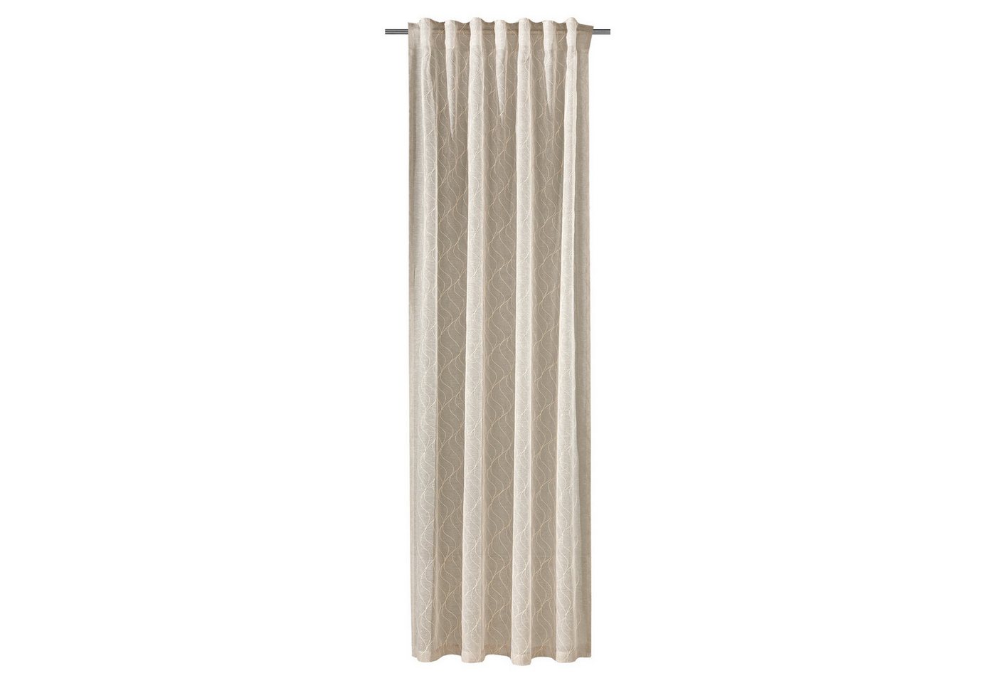 Vorhang AMIRELLI, verdeckte Schlaufen, Taupe, Wellenmuster, Verdi, verdeckte Schlaufen (1 St), blickdicht, Polyester, 140 x 245 cm, Polyester von Verdi