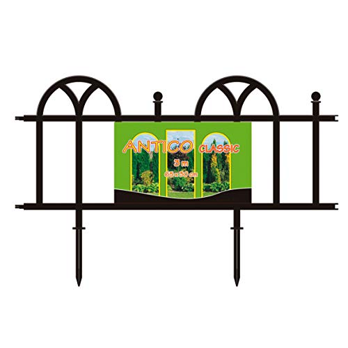 Dekorative Zäune - 3m Gartenzaun Set mit Beetumrandung - Kunststoff Zaun für Garten und Rabatten - 30cm hoch von Verdone