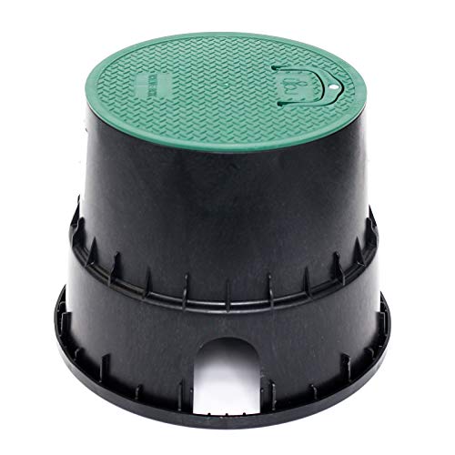 RAIN Ventilbox Large – Robuste Runde Ventilbox für Gartenbewässerung, Schutz für 1-2 Magnetventile, Absperrhahn & Wasserzähler, UV-beständig von Verdone
