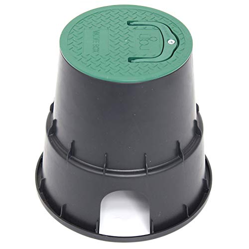 RAIN Ventilbox Mini – Robuste runde Revisionsbox für Gartenbewässerung – Schutz für 1x Magnetventil, Absperrhähn und Wasserzähler, UV-beständig von Verdone