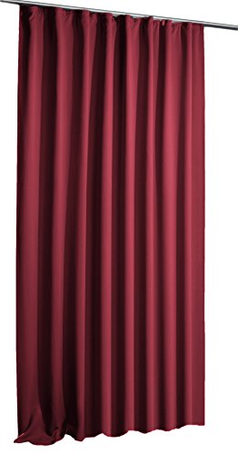 Verdunkelungsvorhang Blackout Vorhang Kräuselband Blickdicht ca. 135x245 cm Gardine #1350 (Beere dunkel) von Verdunklungsgardine
