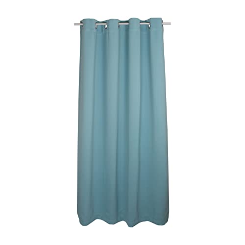 Verdunklungsgardine Mint blau Blackout Ösen Vorhang Blickdicht ca. 135x245 cm Gardine Verdunklungsvorhang von Verdunklungsgardine