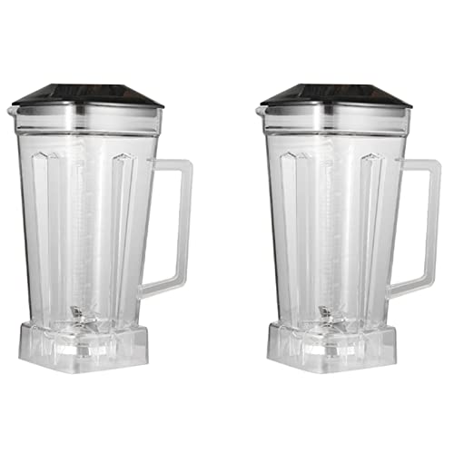 Vereen 2X Ersatzkrug für Mixer Ersatzteil Transparent 2L Fassungsvermögen Mixer Ersatzkompatibel für Silver Mixer von Vereen