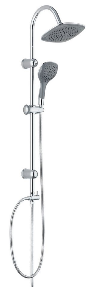 Vereg Duschsystem CAPRI, 1 Strahlart(en), Duschsäule in Chrom inkl. Kopf- und Handbrause von Vereg