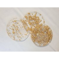 Untersetzer Für Gläser Aus Epoxidharz Gold/Clear Handgefertigt Einzelstücke Coaster Untersetzer Für Gläser Aus Epoxidharz Gold/Clear Handgefertigt Einzelstücke Coaster von Verenalicious