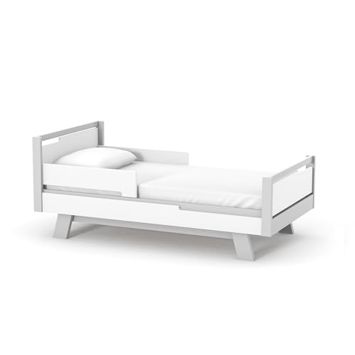 Veres Manhattan 160 – Jugendbett/Kinderbett (160x80 cm) (Weiß Grau) von Veres Company