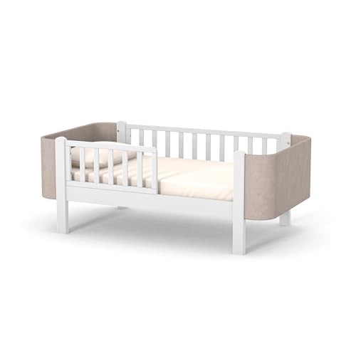 Veres Monaco Velour 160 Jugendbett/Kinderbett aus Buche (160x80 cm) (Cappuccino) von Veres Company