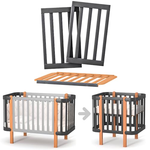 Veres Umbausatz für das Babybett Veres Monaco zum Mini-Bett (80x60 cm) (Anthrazit) von Veres Company