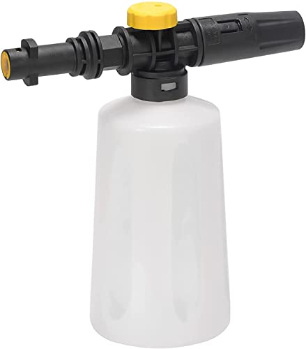 Hochdruck-Jetflasche Schneeschaumlanze Kanonen-Unterlegscheibe für Kärcher K2 K3 K4 K5 K6 K7 Seifengenerator Auto Schaumpistole Einstellbare Sprühdüse 750 ml von VergilSon