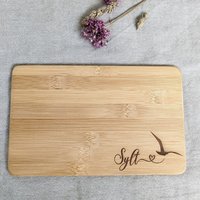 Frühstücksbrettchen Sylt Möwe, Schneidebrett Holz, Geschenk Meerliebe von VerhyggtGluecklich